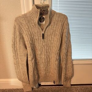 Guinness Style quarter zip Sweater Size Medium